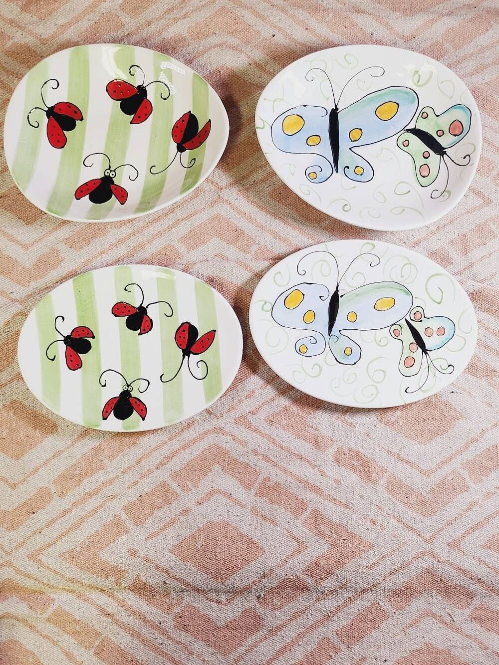 Boston Warehouse Ladybugs & Butterfly Bowls Appetizer Plates